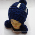 POM POM Cable Hand Knitted Winter Hat Beanie Cap